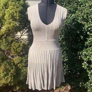 Max Studio ribbed fit and flare cap sleeve sweater dress, size small